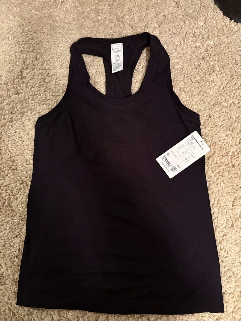 Athleta Black Racerback Athletic Tank